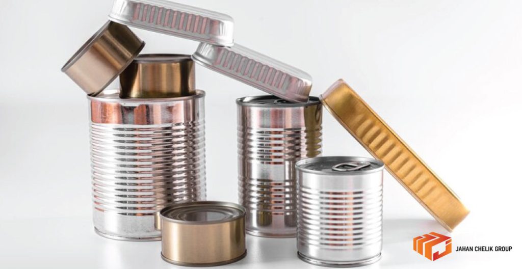 Different types of metal packaging cans