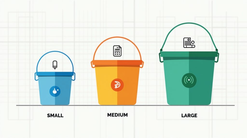 بررسی اندازه های قالب سطل رنگ